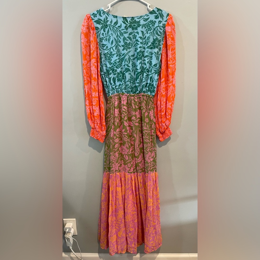 Farm Rio Colorblock Printed Maxi Dress - Picture 9 of 14
